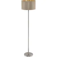 Eglo Maserlo Vloerlamp - E27 - 151 cm - Stof - Grijs/Taupe/Goud