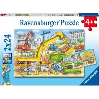 Ravensburger Hard aan het werk- Twee puzzels van 24 stukjes - kinderpuzzel