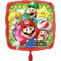 Amscan - Nintendo - Super Mario - Folie ballon - Helium ballon - 43Cm - Leeg - 1 Stuks.