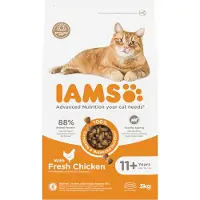 IAMS Kattenvoer Brokken Senior Kip 3 Kg
