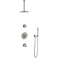 Hotbath Cobber IBS20GN inbouwdouche met 30cm plafondbuis geborsteld nikkel