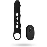 Vuxen - Vibrerende penisverlenger met afstandsbediening - 26 cm