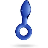 Chrystalino Plugger - Blue glazen dildo
