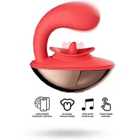 Vuxen - Rondy - Likkende Clitoris Vibrator - Met App Control - Rood