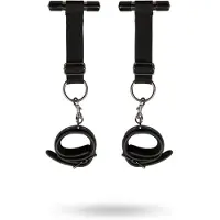 EasyToys - Over the Door Wrist Cuffs - Duurzaam - Bondage Set - Handboeien - BDSM Set - BDSM Toys - Rollenspel Erotiek - Erotisch Spel - Sex Toys voor Vrouwen en Mannen - Zwart