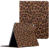 Selencia Sabi Bookcase met panterprint voor de Apple iPad Air 11 inch (2026) M4 / (2025) M3 / (2024) M2 / Air 5 (2022) / Air 4 (2020) - Mocha Brown