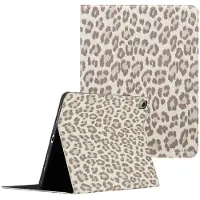 Selencia Sabi Bookcase met panterprint voor de Apple iPad Air 11 inch (2026) M4 / (2025) M3 / (2024) M2 / Air 5 (2022) / Air 4 (2020) - Soft Ivory