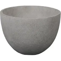 Guido Gusto Mini Waskom Idas 22.5x22.5x15.5cm beton rond donker grijs inclusief afvoerplug