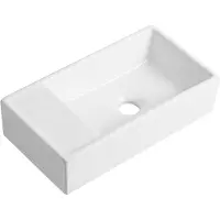 Guido Gusto Fontein Ora 41x22x10cm glans wit links zonder kraangat