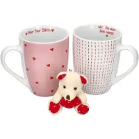 MamboCat 3 stuks Boltze Illum Nina koffiemok roze met sleutelhanger - 2013639