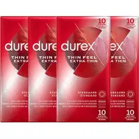 Durex - Condooms - Thin Feel - Extra Thin - 4x 10 stuks - Voordeelverpakking