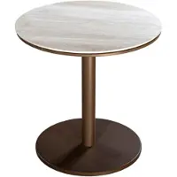 Yoi Bijzettafel Millor Bronze Travertin Ø50 x 50 cm