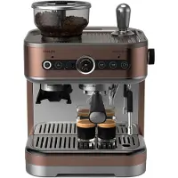 Philips Barista Brew Semi Automatische Espressomachine - Enkele & Dubbele Espresso + Americano-knop, 280g Dual Bean Container, Gekalibreerd Tamponeren, Metalen Cappuccino (PSA3228/41)