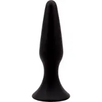CHISA Zwarte Siliconen Butt Plug Medium