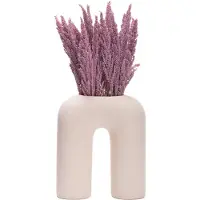 QUVIO Vaas - U vorm - Keramisch - Beige