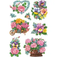 Herma Stickers Nostalgische Bloemenvazen - 10 stuks