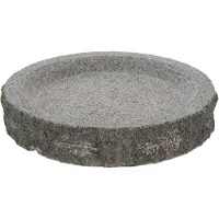 Esschert Design Vogeldrinkschaal Vogelbad Graniet - Rond Groot - Vogelbad en Waterbad - - Grijs - FB649