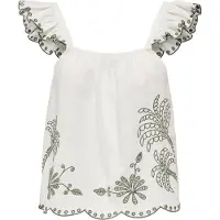 JDY Top 'JDYPalma' groen / wit