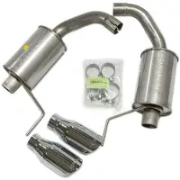 Roush 15-26 Ford Mustang 3.7L/2.3L V6/I4 Exhaust Kit w/ Round Tips