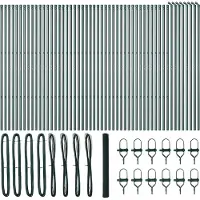 vidaXL zeshoekig gaashek met grondbevestiging 100 x 1,6 m Groen Mesh