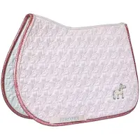Kentucky Horsewear Horsewear - Zadeldoek eenhoorn hoofd glitter jumping lichte roos