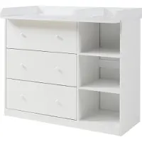 En.casa Luiercommode Beldinupp 3 lades en 3 open vakken 93x110x55 cm wit []