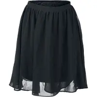 Forplay Minirok - Swingende chiffon rok - S tot XL - voor Vrouwen - zwart - Maat S