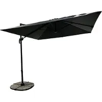 Buitenkado Pro Zweefparasol – 3x3m - Aluminium - Grijs