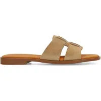 Manfield beige suède slippers | Maat 38