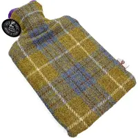 Caroline wolfe murray Kruik Mosterd Blauw - 2 liter - Harris tweed - Handgemaakt in Schotland - Caroline Wolfe