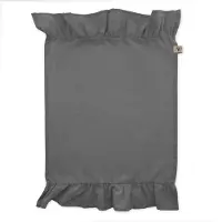 Walra Servet Set Lovely Linen Ruffles - 4x 40x40 - 50% Katoen (BCI) / 50% Linnen - Antraciet