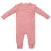 Little Dutch boxpak met ruches roze Meisjes Katoen Ronde hals Effen - maat 56