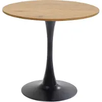 Kare design Schickeria Ronde Bistrotafel 80 Cm - Eiken/Zwart