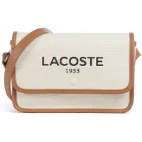 Lacoste Schoudertas 'Sac Bandoulière Heritage Canvas Natural Tan' wit
