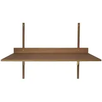 Ferm Living Sector Bureau 87x45 Cm Gerookt Eiken/messing - Bureaus Eikenfineer Brass - 1104269295