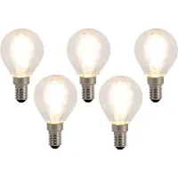 LUEDD Set van 5 E14 LED Filament Lampen P45 4W 470 lm 2700K
