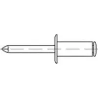 Toolcraft 159993 Open popnagel (Ø x l) 3 mm x 8 mm RVS Staal 500 stuk(s)