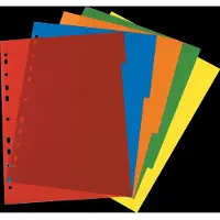 Herlitz Kunststof Tabbladen, Gekleurd, A4-formaat, 5-delig