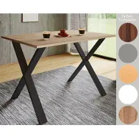 VCM XonaX eetkamertafel 80x50cm wit, zwart.