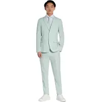 Opposuits kostuum Daily petrol/mintgroen Jongens Polyester Reverskraag - maat 146/152