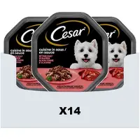 Cesar 14x Cuisine in Saus Kuipje Kalf en Kalkoen 150 gr