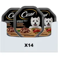 Cesar 14x Cuisine in Saus Kuipje Kalkoen en Rund 150 gr