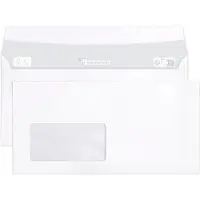 Clairalfa enveloppen DL 110x220mm wit venster links 45x90mm 500 stuks