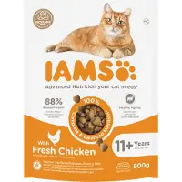 IAMS 4x Cat senior 11+ Kattenvoer Chicken 800 gr