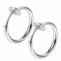 Charme Bijoux Klem Oorringen- 12 mm zilverkleur- Kinderen- geen gaatje-