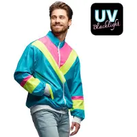Boland - Trainingsjasje Retro dude neonblauw (XL) - Volwassenen - -