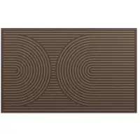 MD-ENTREE deurmat Curves Archy bruin (80x50 cm)