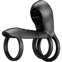 Kaalimato - Jammy - Vibrerende Cockring met Clitoris Stimulator - Zwart