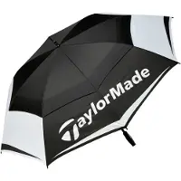 TaylorMade Golfparaplu Double Canopy 64 inch Zwart Wit