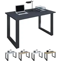VCM Houten bureau | H. 76 x B. 110 x T. 80 cm | Computertafel eenvoudig | voeten gemaakt van hoogwaardig metaal | Werktafel | Kantoormeubilair - Lona U
